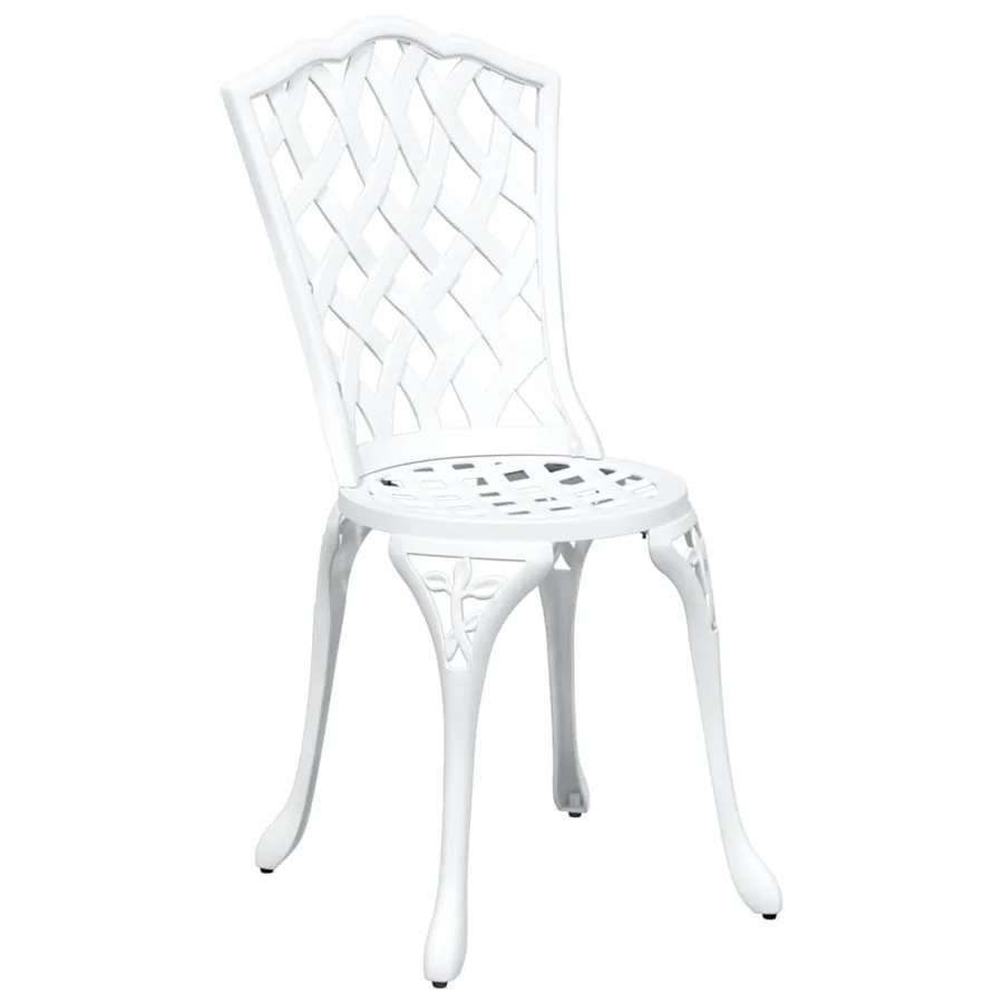 Ensemble de tables de jardin 3 pcs Blanc Aluminium coulé - 4