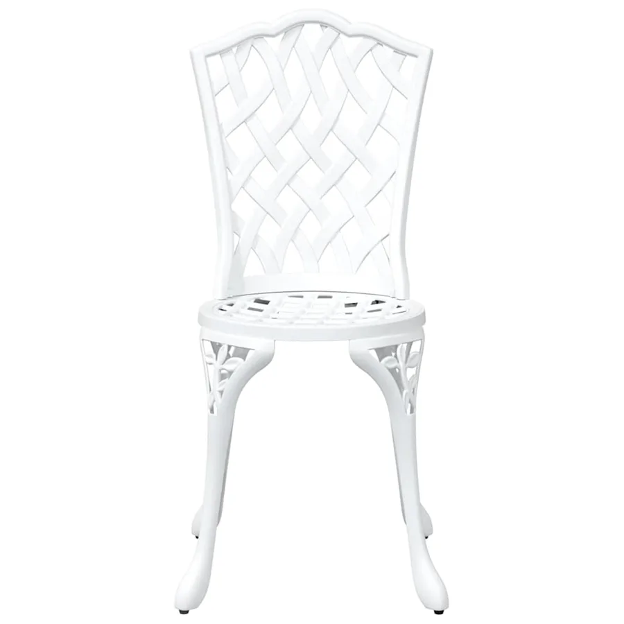 Ensemble de tables de jardin 3 pcs Blanc Aluminium coulé - 7