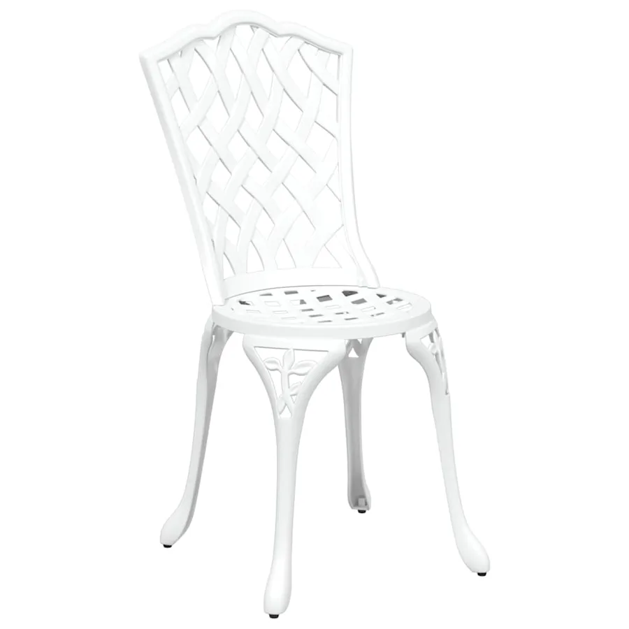 Ensemble de salle à manger pour jardin 7 pcs Blanc Aluminium - 6
