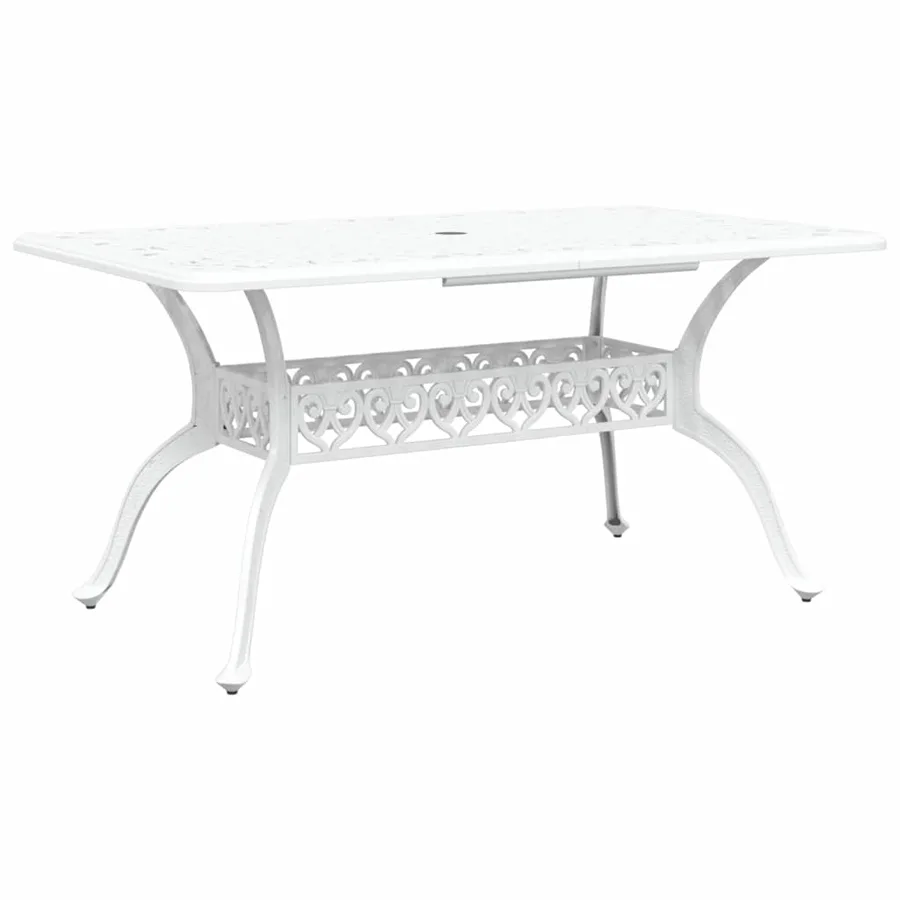Ensemble de salle à manger pour jardin 7 pcs Blanc Aluminium - 7