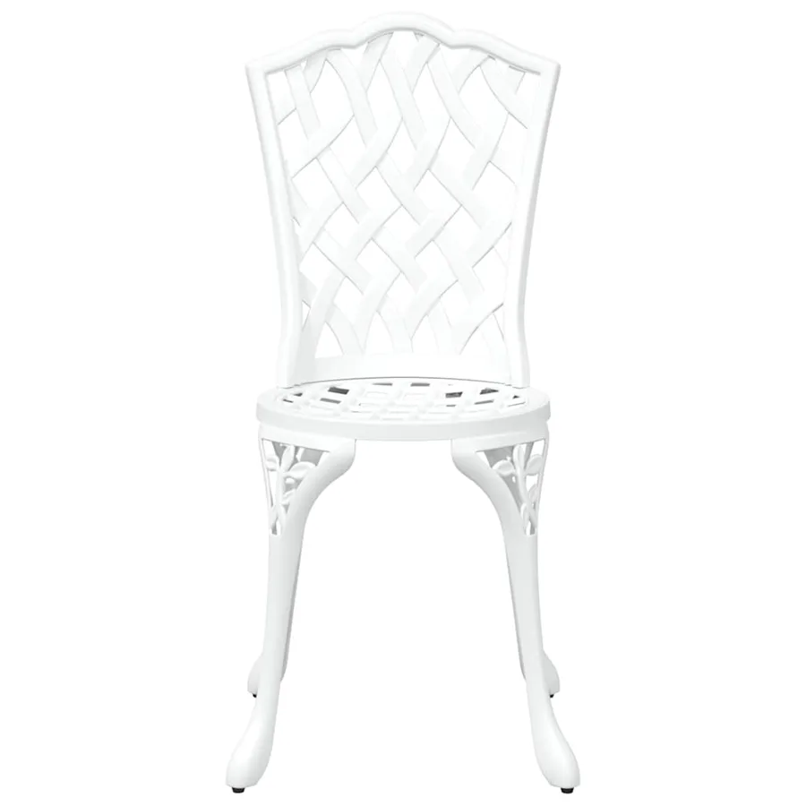 Ensemble de salle à manger pour jardin 7 pcs Blanc Aluminium - 9