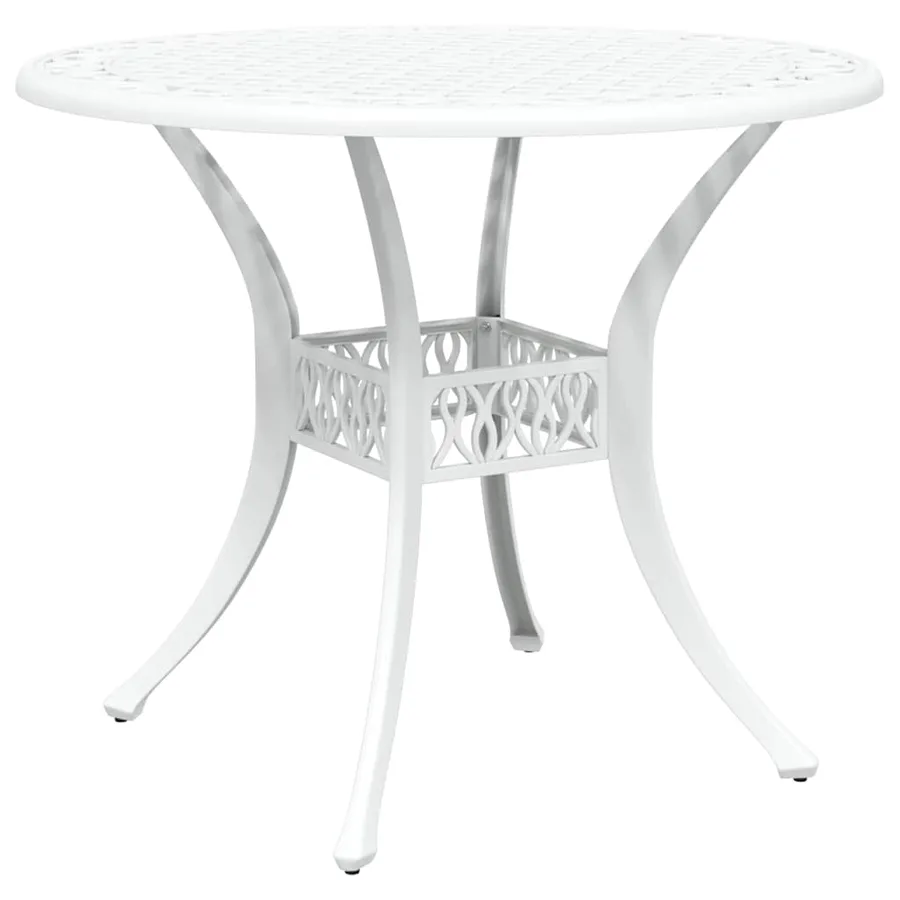 Ensemble de salle à manger pour jardin 5 pcs Blanc Aluminium - 6