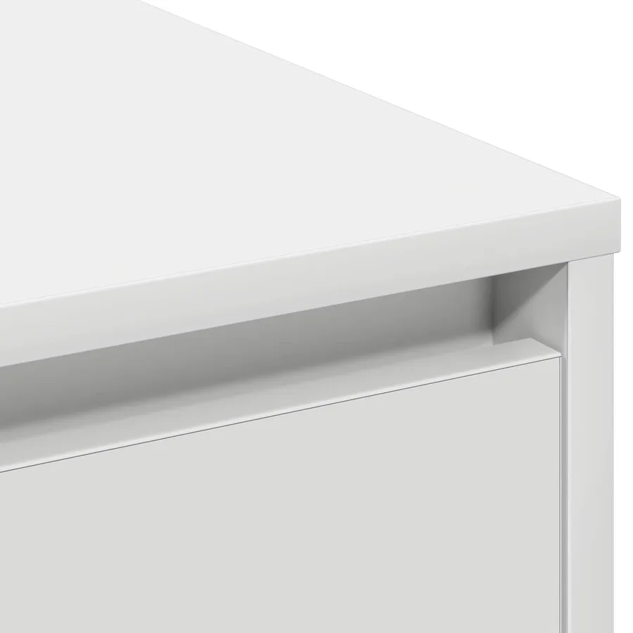 Buffet LED Blanc 90 x 32 x 75 cm Bois d'ingénierie - 11