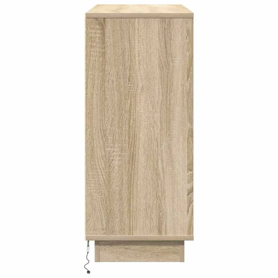 Buffet LED Chêne Sonoma 90 x 32 x 75 cm Bois d'ingénierie - 10