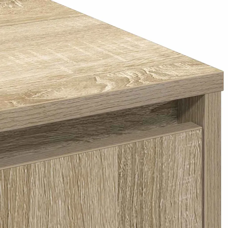 Buffet LED Chêne Sonoma 90 x 32 x 75 cm Bois d'ingénierie - 12