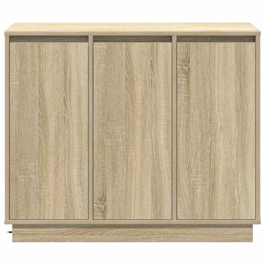Buffet LED Chêne Sonoma 90 x 32 x 75 cm Bois d'ingénierie - 9