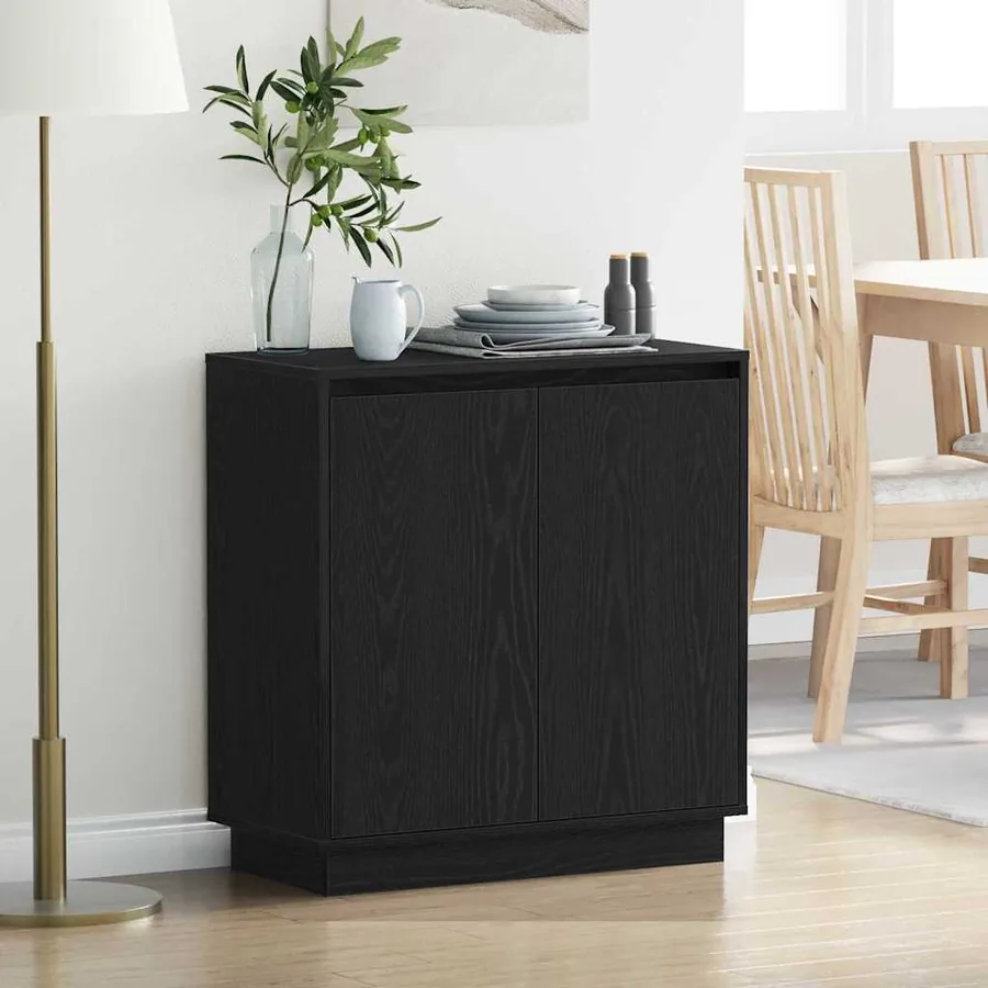 Buffet Chêne noir 71 x 34.5 x 75 cm Bois d'ingénierie