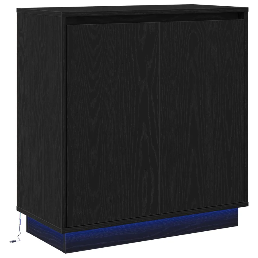 Buffet Chêne noir 71 x 34.5 x 75 cm Bois d'ingénierie - 2
