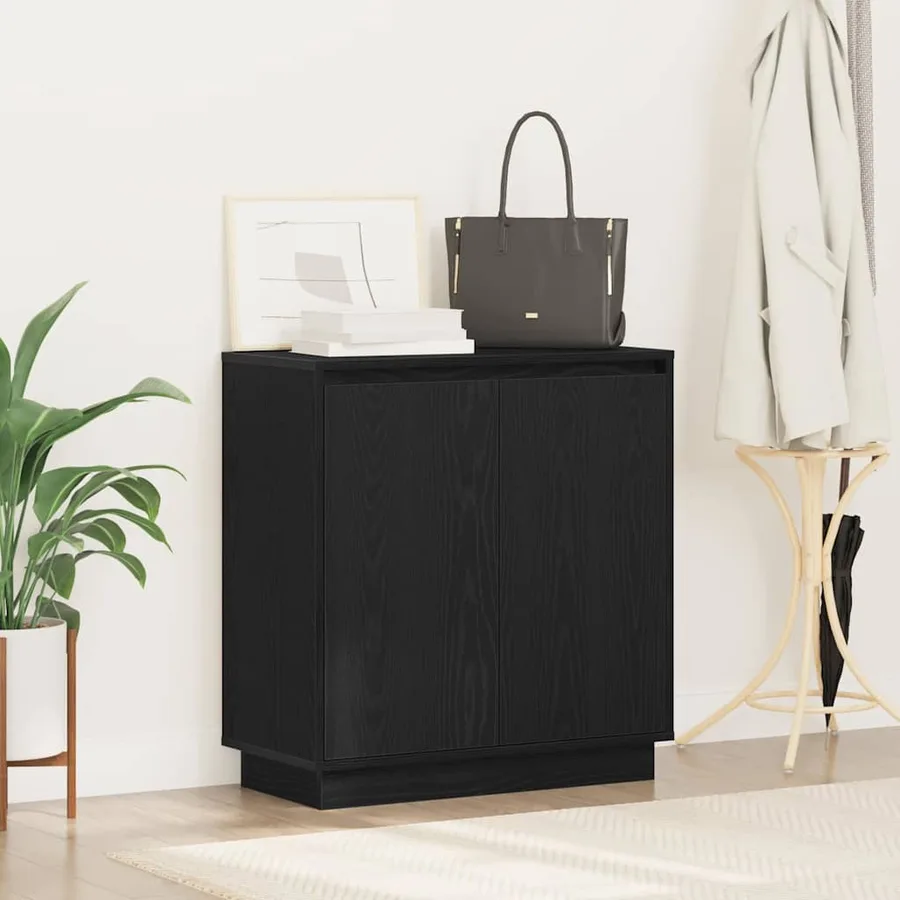 Buffet Chêne noir 71 x 34.5 x 75 cm Bois d'ingénierie - 5
