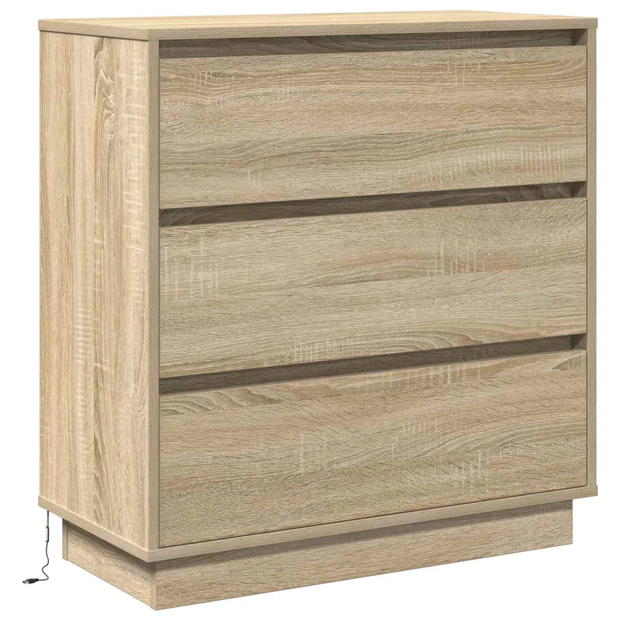 Cabinet de chevet avec tiroir Chêne Sonoma 71 x 34,5 x 75 cm - 2