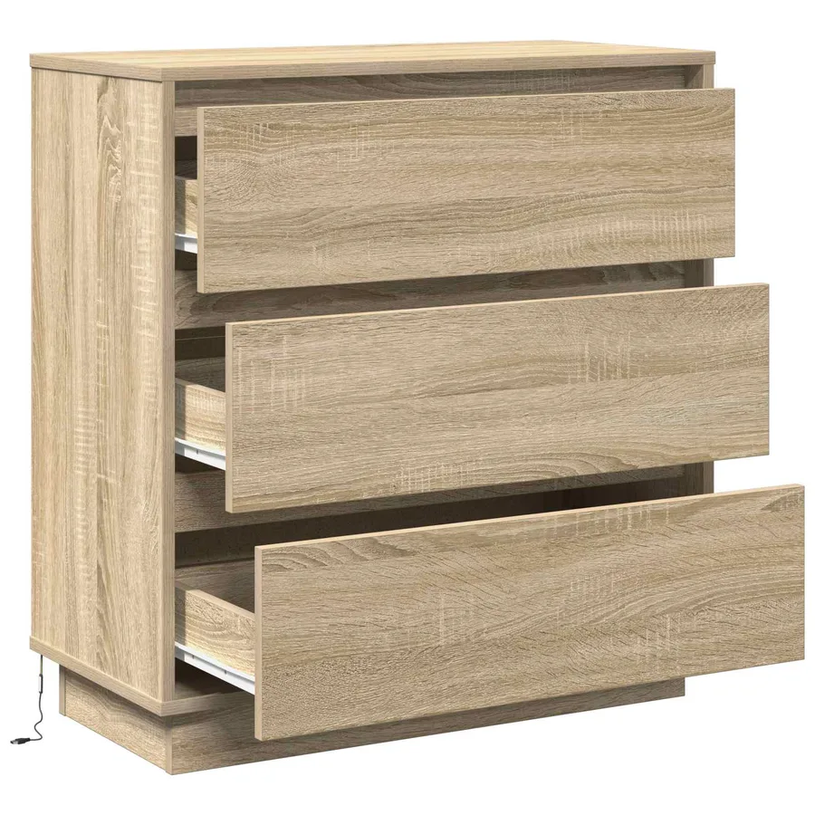 Cabinet de chevet avec tiroir Chêne Sonoma 71 x 34,5 x 75 cm - 6