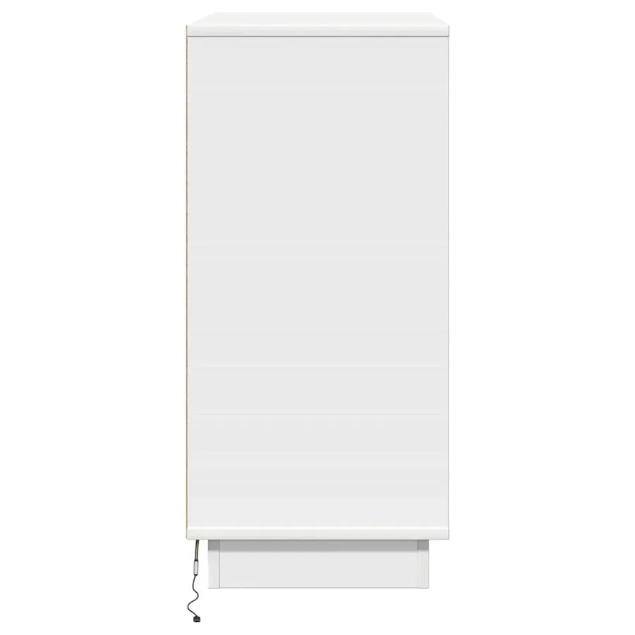 Cabinet de chevet Blanc 71 x 34,5 x 75 cm Bois d'ingénierie - 7