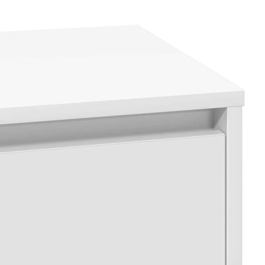 Cabinet de chevet Blanc 71 x 34,5 x 75 cm Bois d'ingénierie - 9