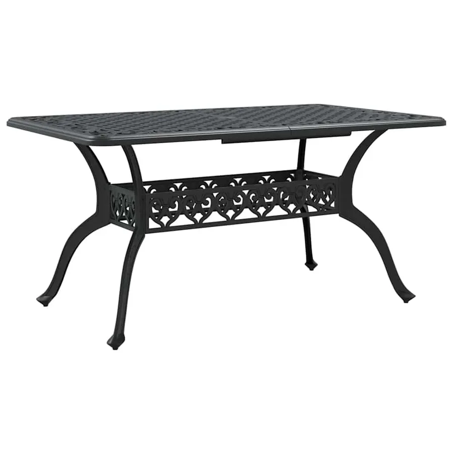 Ensemble de salle à manger pour jardin 5 pcs Noir Aluminium - 5