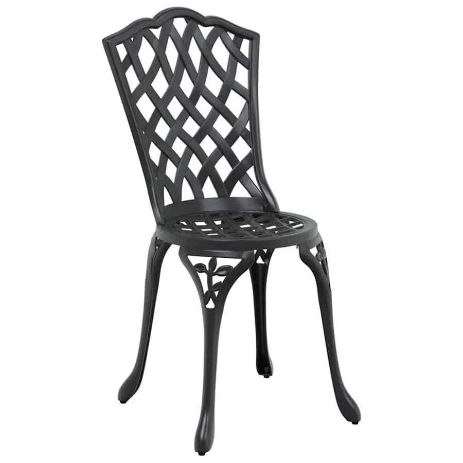 Ensemble de salle à manger pour jardin 5 pcs Noir Aluminium - 6