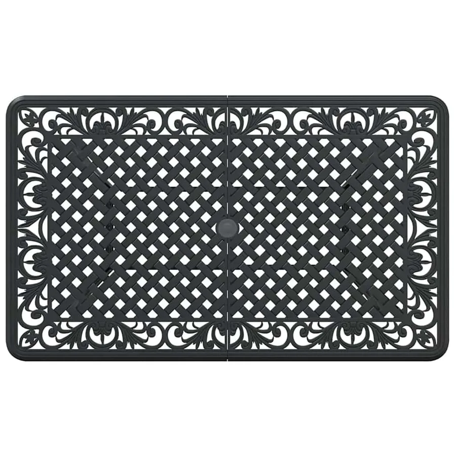 Ensemble de salle à manger pour jardin 5 pcs Noir Aluminium - 8