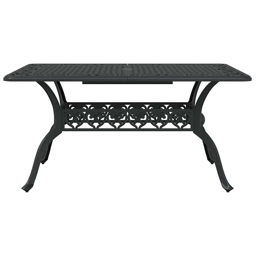 Ensemble de salle à manger pour jardin 5 pcs Noir Aluminium - 9