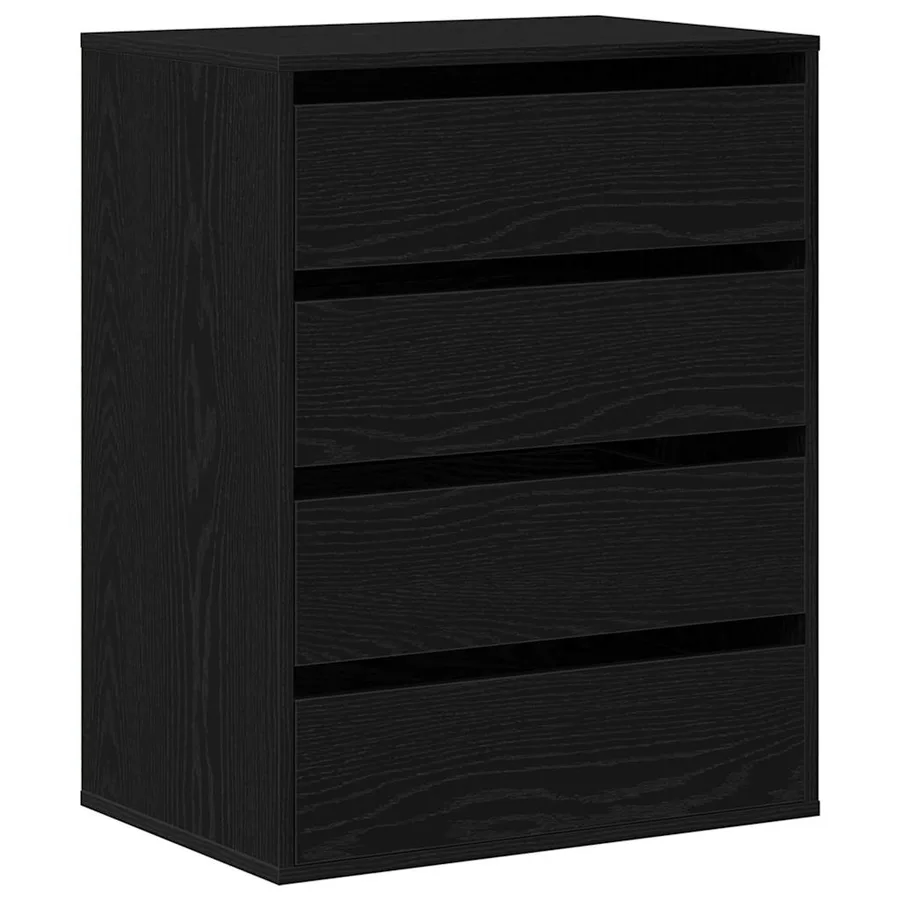 Armoire à tiroirs Noir 60 x 41 x 76 cm Bois d'ingénierie - 2