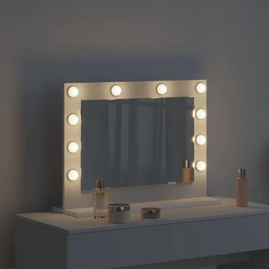 Miroir de vanité Blanc 60 x 45 x 18 cm Verre et bois composite - 3