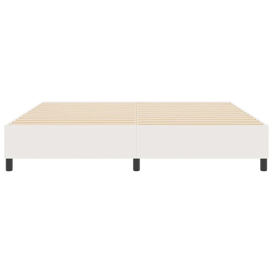 Cadre de lit plateforme Crème 200 x 200 cm - 5
