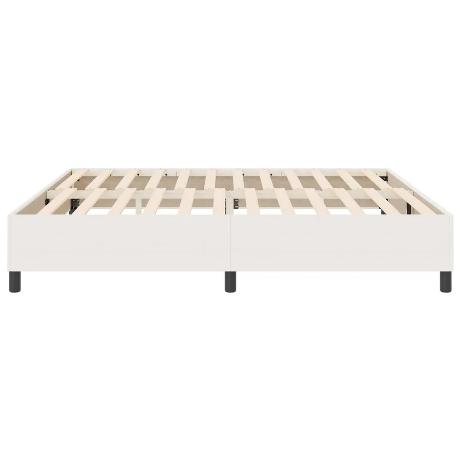 Cadre de lit plateforme Crème 200 x 200 cm - 6