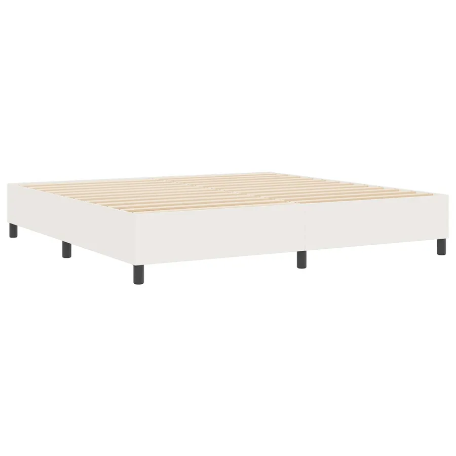 Cadre de lit plateforme Crème 200 x 200 cm - 7