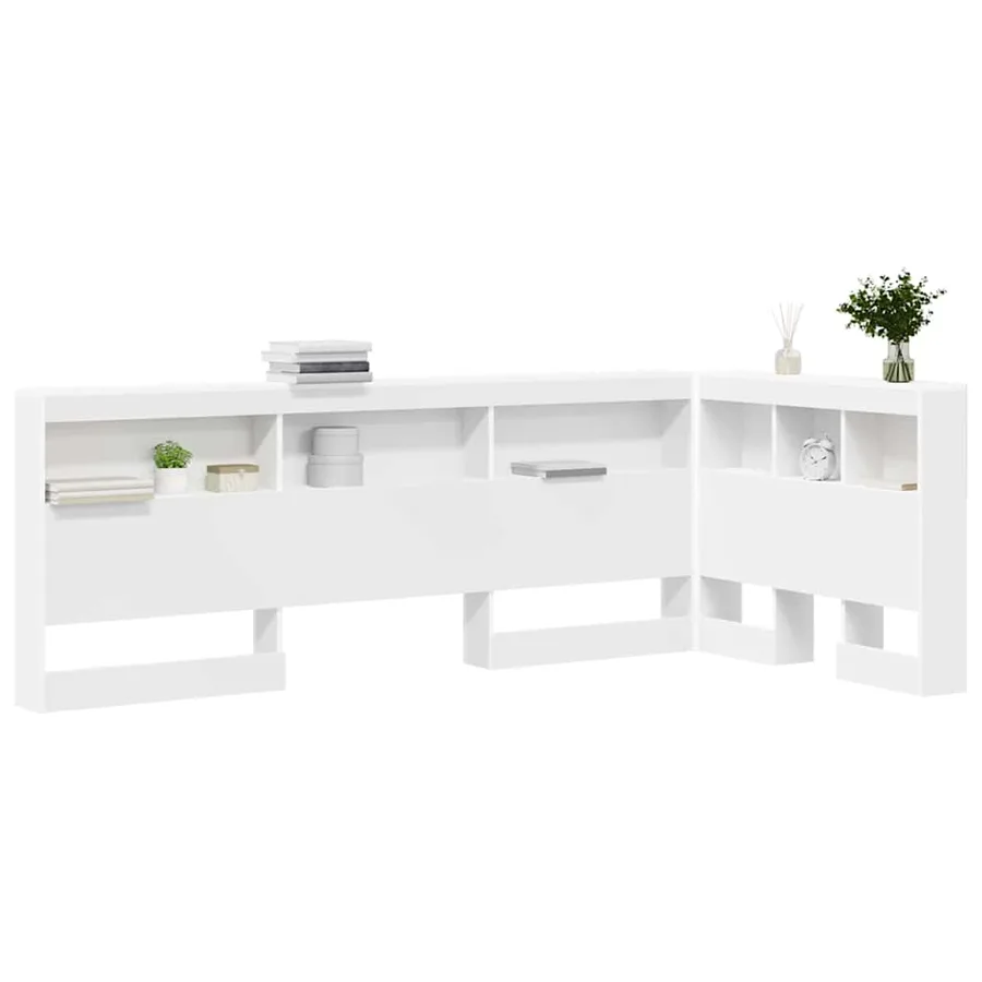 Tête de lit de rangement Blanc 90 cm Bois d'ingénierie - 3