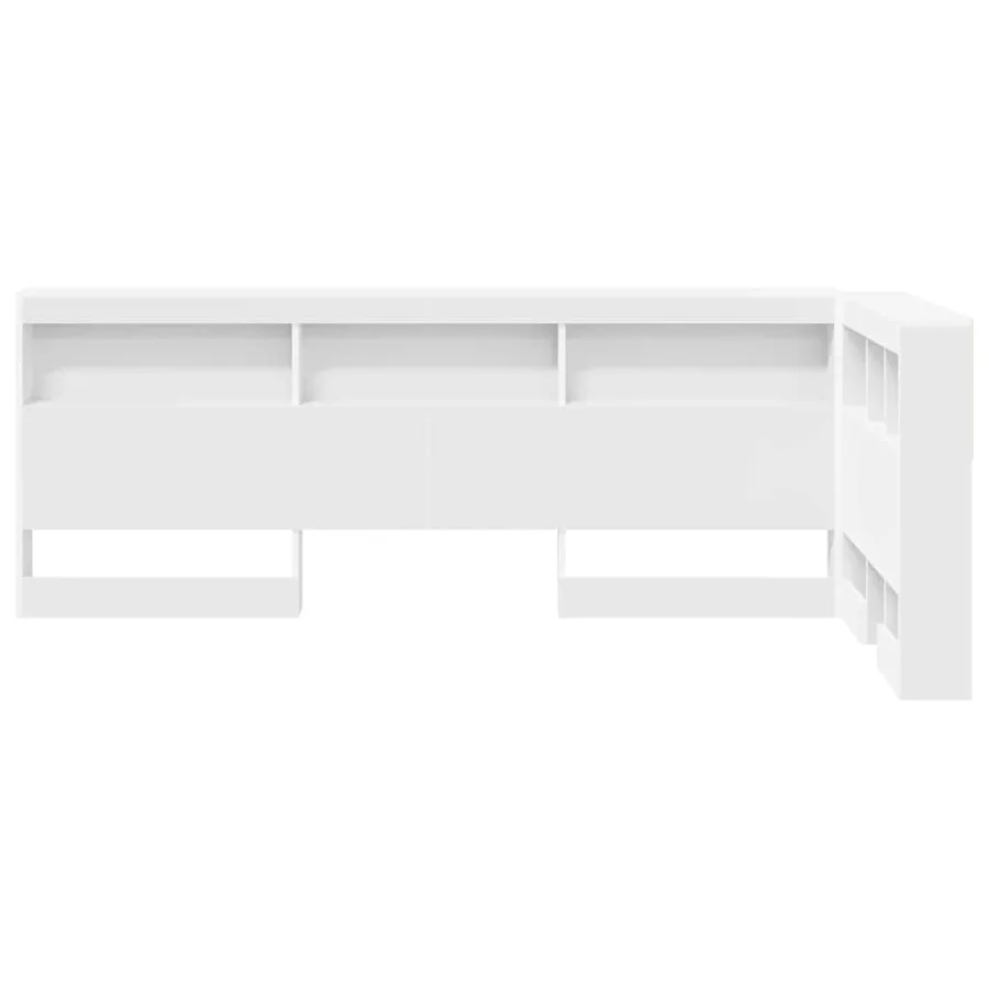 Tête de lit de rangement Blanc 90 cm Bois d'ingénierie - 6