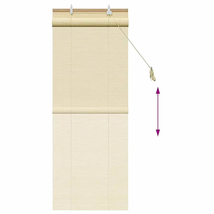 Store enrouleur Nature 60 x 160 cm Bambou - 13