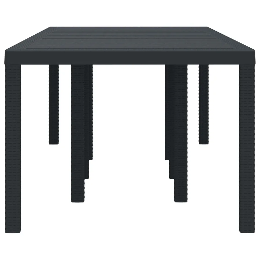 Table de Jardin Anthracite 250 x 100 x 73 cm polyrotin - 3