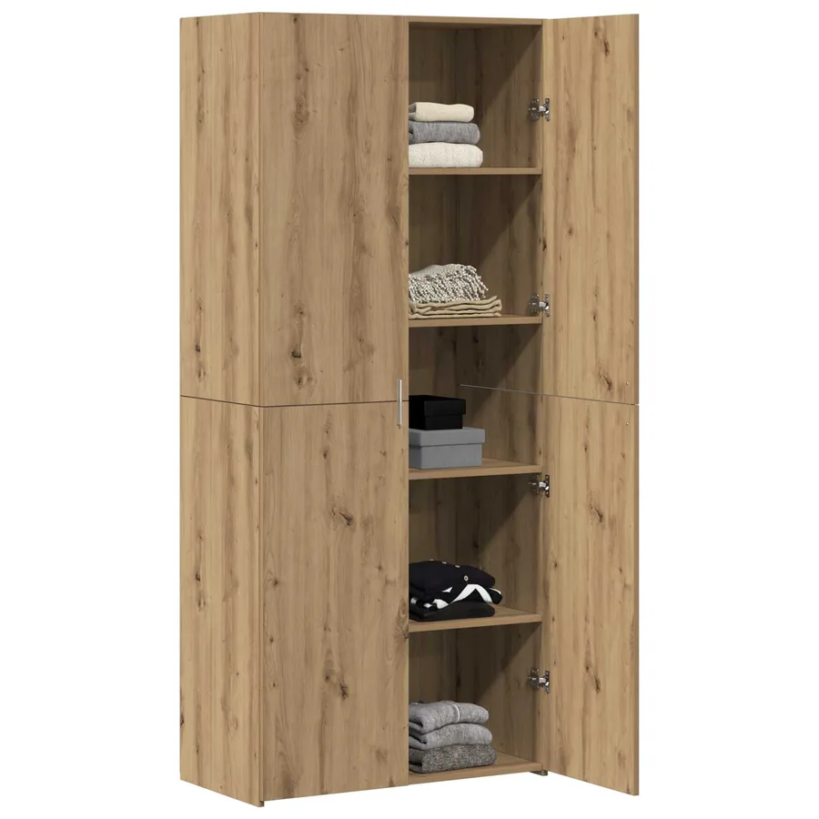Haut Armoire 2 pcs Chêne artisanal 80 x 42 x 185 cm - 2