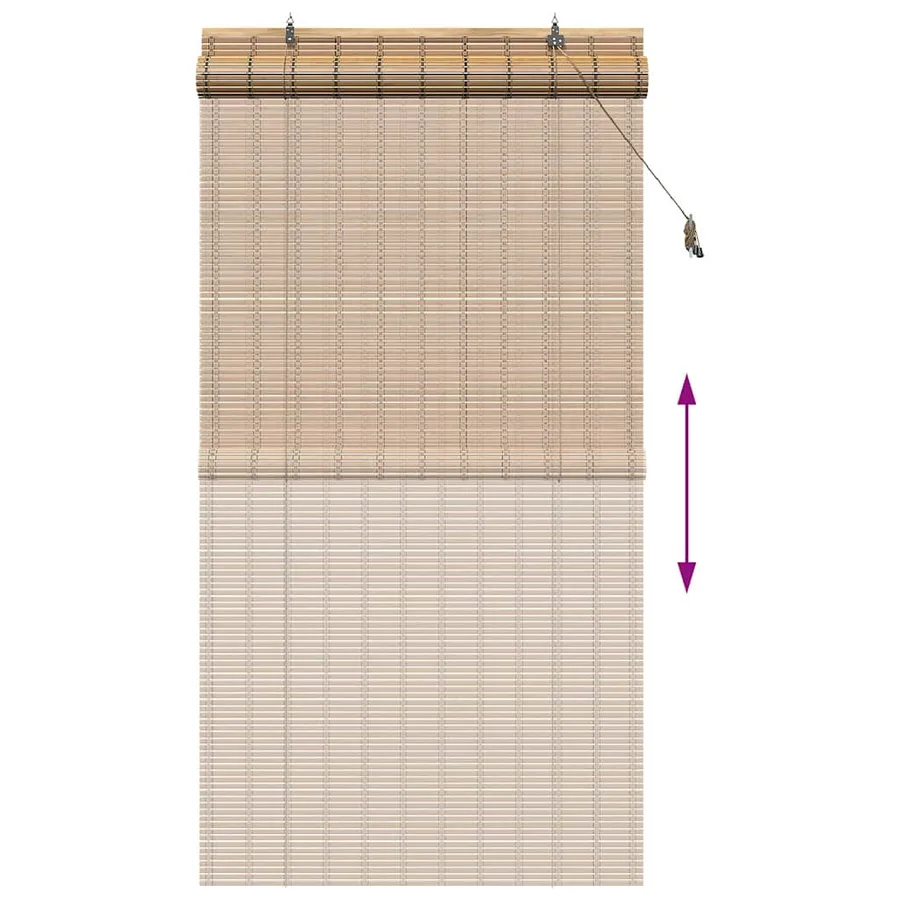 Store enrouleur Nature 100 x 220 cm Bambou - 13
