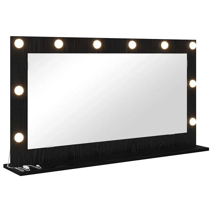 Miroir de vanité Rectangulaire Chêne noir 100 x 55 x 18 cm - 2