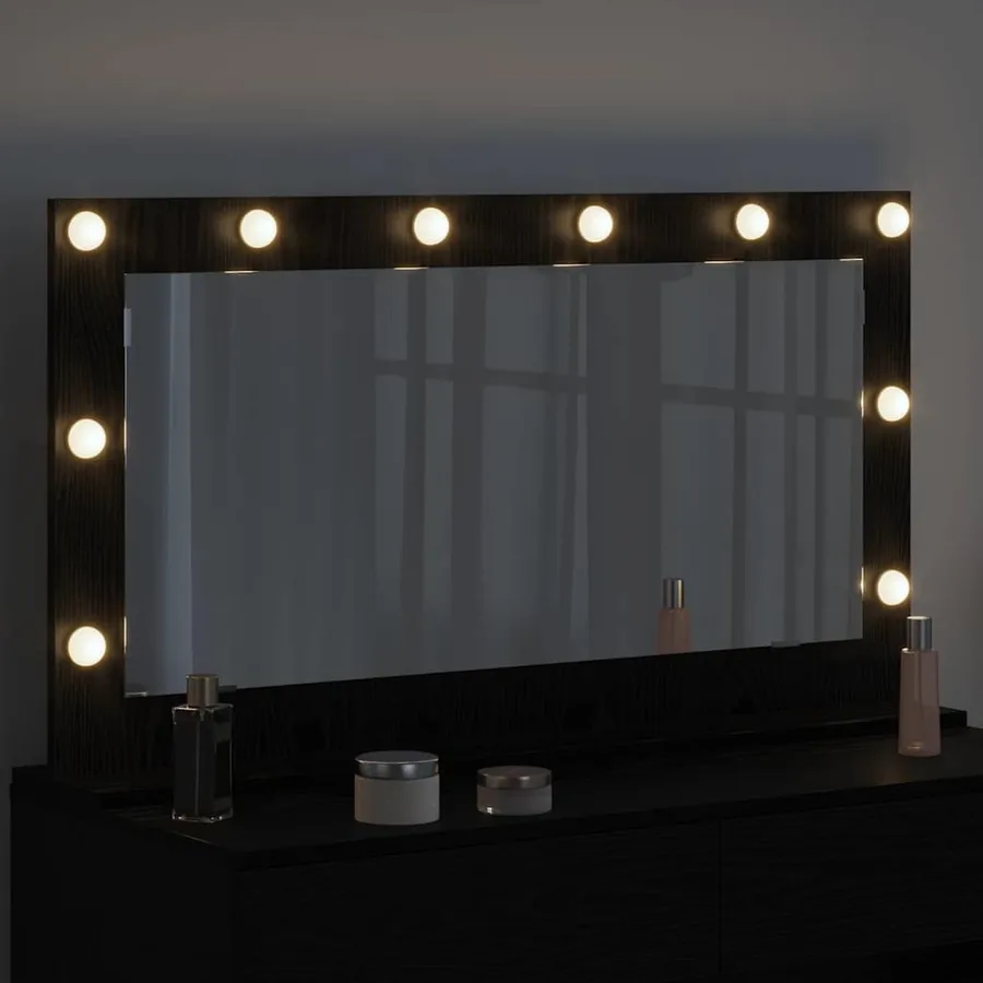 Miroir de vanité Rectangulaire Chêne noir 100 x 55 x 18 cm - 3