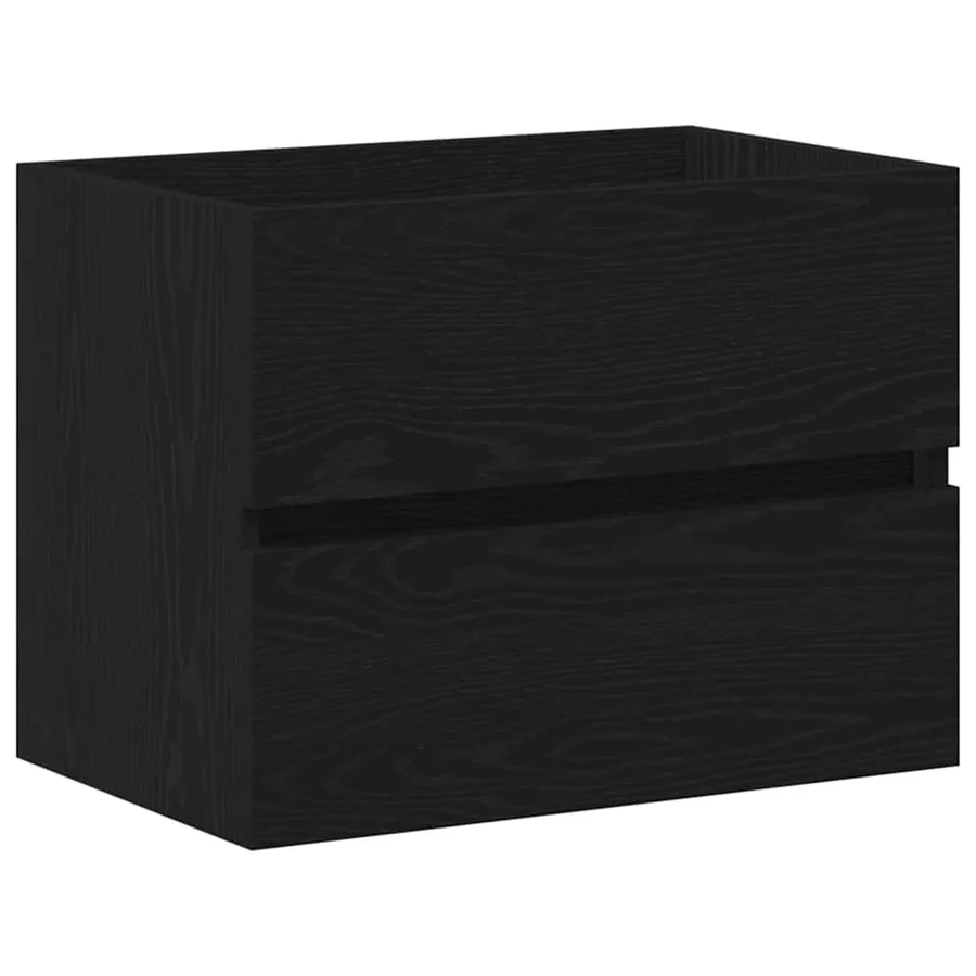 Meuble de Lavabo de Salle de Bain Chêne noir 60 x 39 x 62 cm - 6