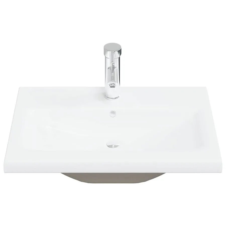 Meuble de Lavabo de Salle de Bain Chêne noir 60 x 39 x 62 cm - 7