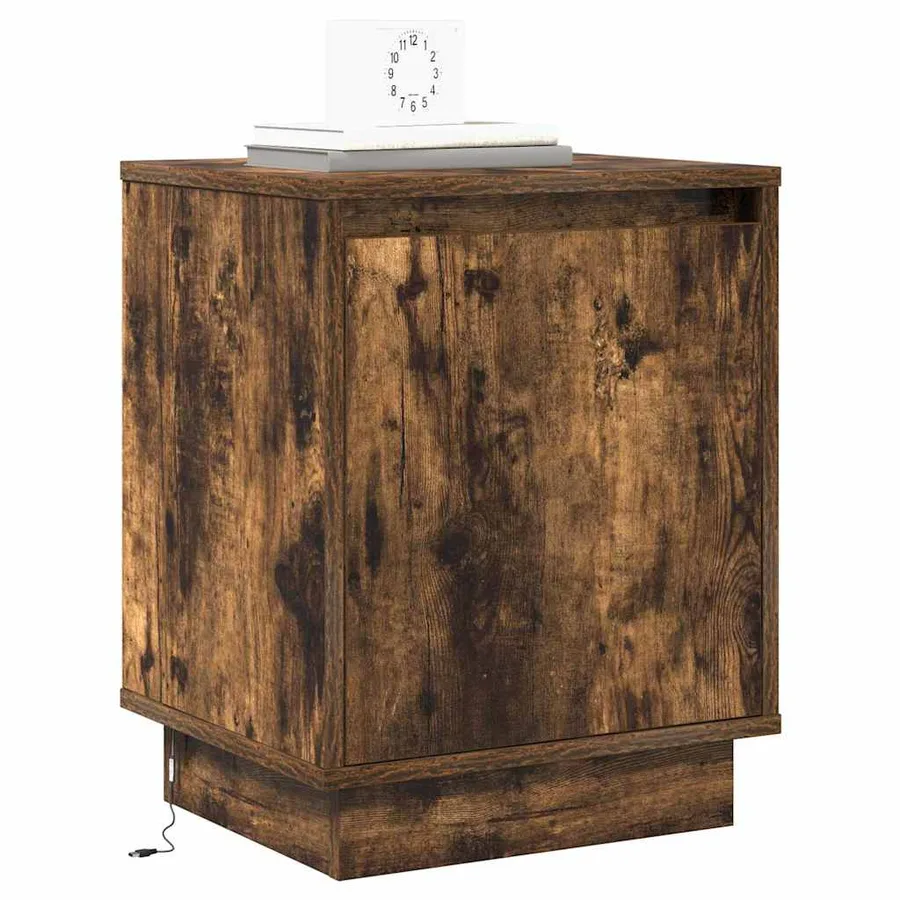 Cabinet de chevet avec 2 pcs Chêne fumé 39 x 34.5 x 50 cm - 3