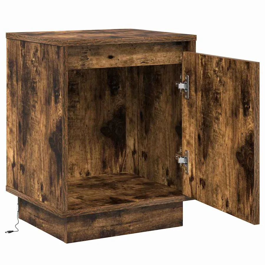 Cabinet de chevet avec 2 pcs Chêne fumé 39 x 34.5 x 50 cm - 6