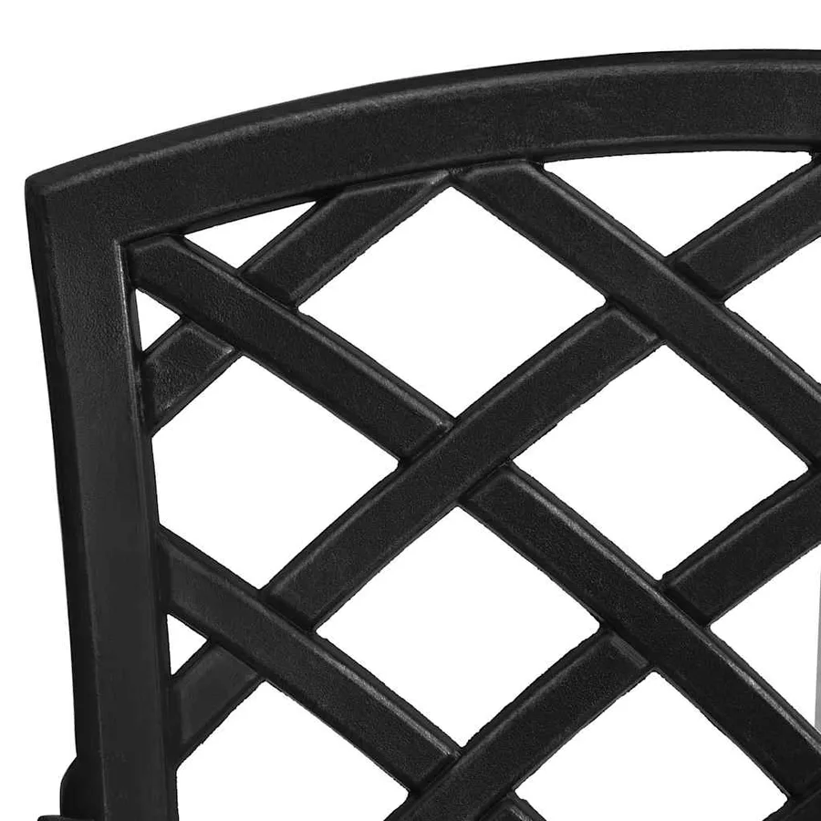 Ensemble de bistro 5 pcs Aluminium coulé Noir - 9