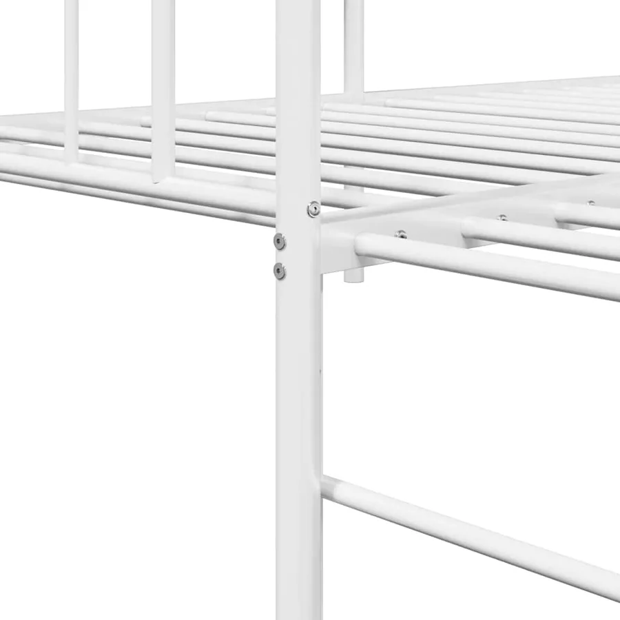 Cadre de lit de jour Blanc 90 x 200 cm Acier - 9