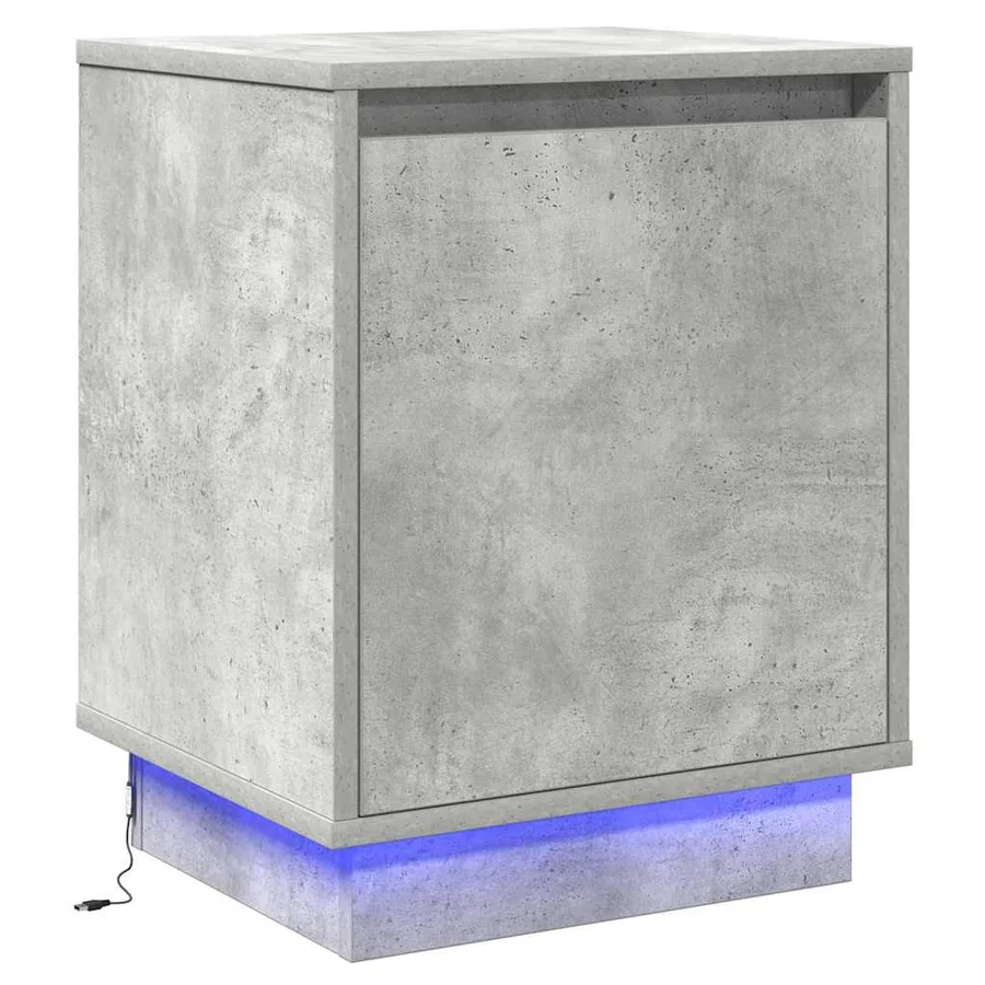 Cabinet de chevet 2 pcs Gris béton 39 x 34,5 x 50 cm - 7