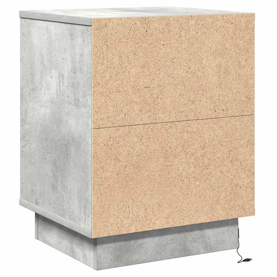 Cabinet de chevet 2 pcs Gris béton 39 x 34,5 x 50 cm - 8