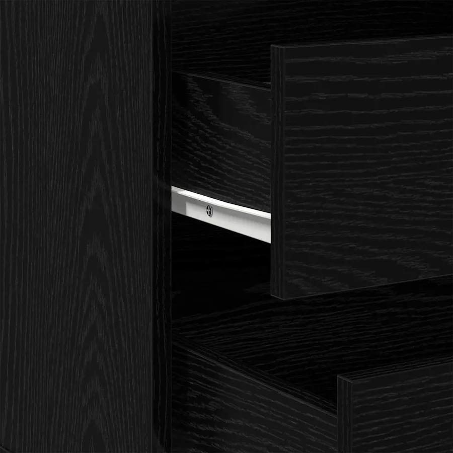 Armoire à tiroirs Noir 61 x 41 x 58 cm Bois d'ingénierie - 10