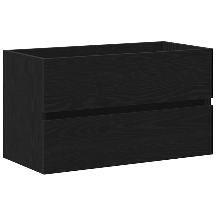 Meuble de Lavabo de Salle de Bain Chêne noir 80 x 38,5 x 45 cm - 2