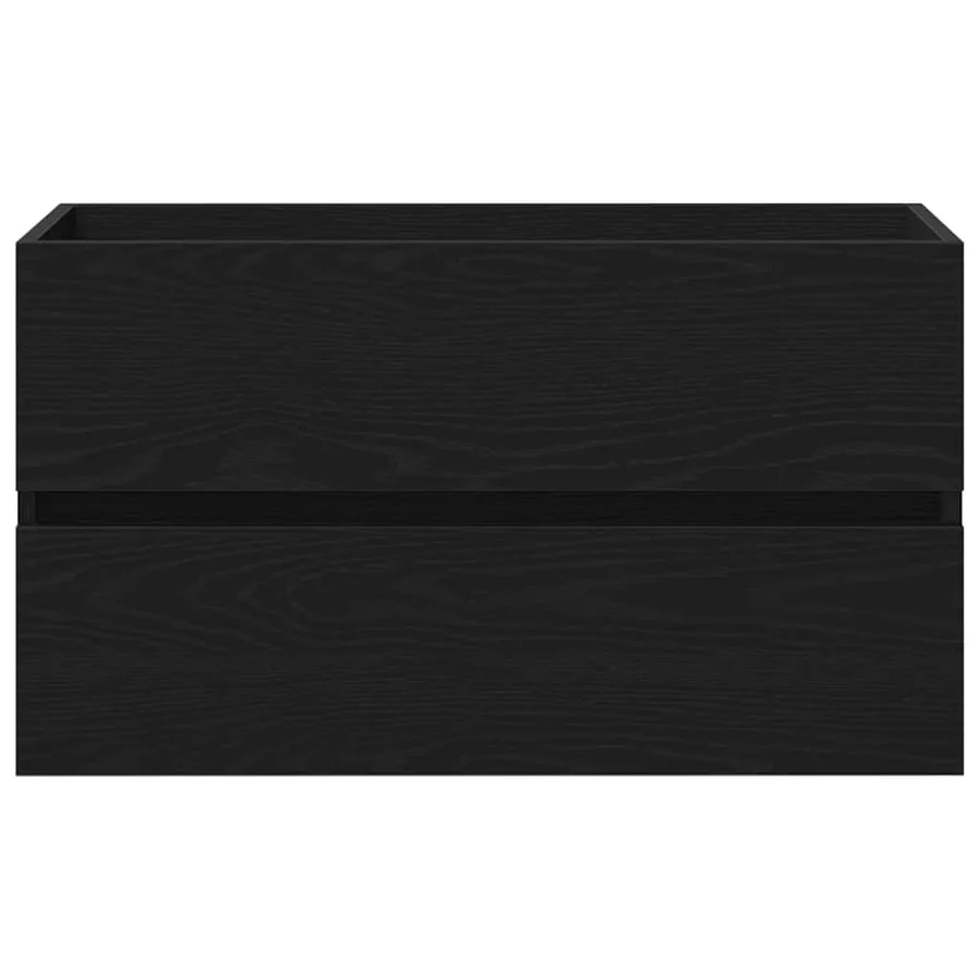 Meuble de Lavabo de Salle de Bain Chêne noir 80 x 38,5 x 45 cm - 6
