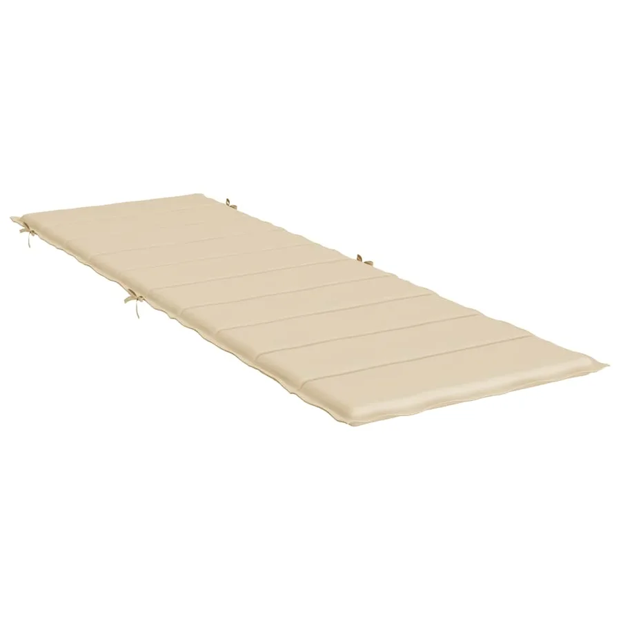 Coussin de chaise longue beige 186x58x4 cm tissu oxford - 4