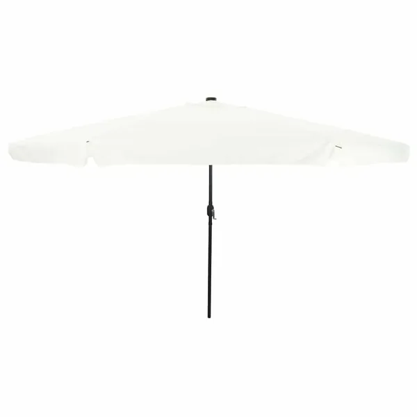 Parasol de jardin Sable et anthracite 395 x 395 x 245 cm