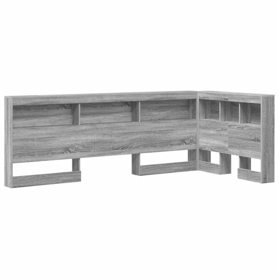 Tête de lit de rangement Gris Sonoma 90 cm Bois d'ingénierie - 2