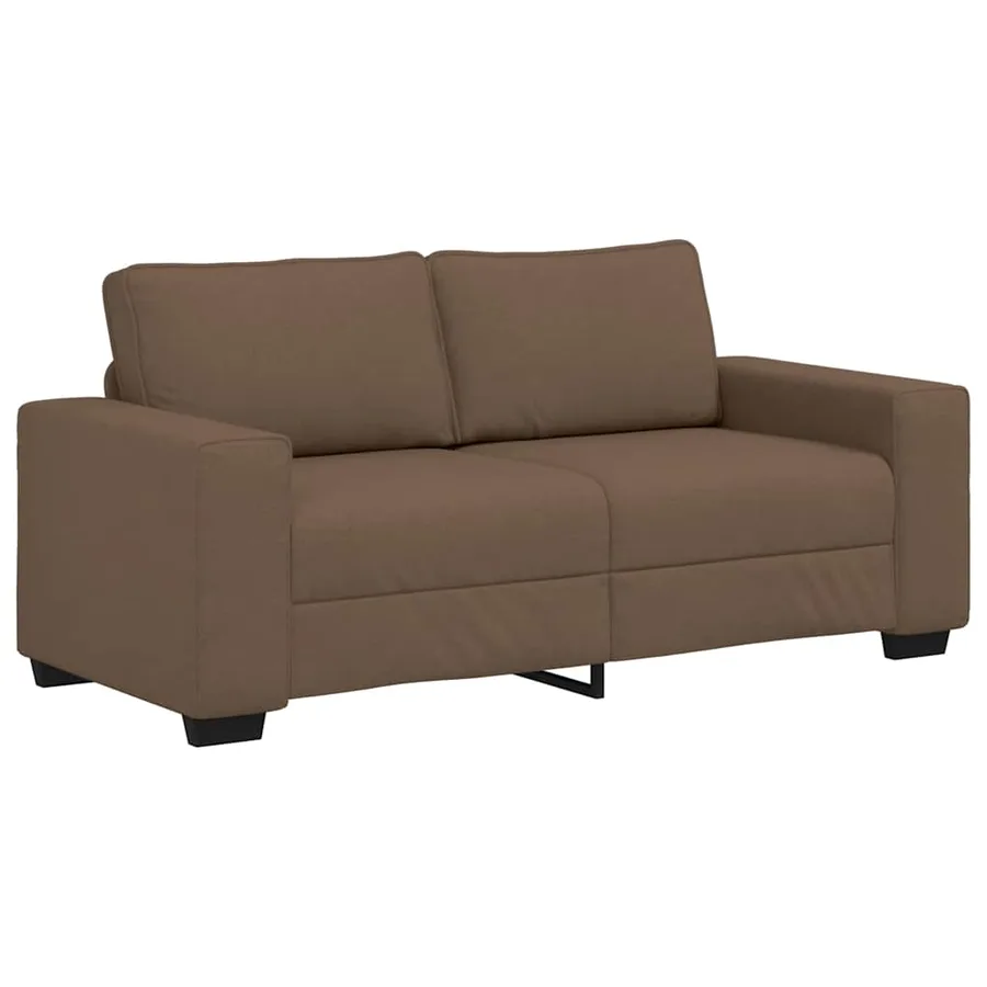 Canapé 2 places marron 180x77x82 cm en tissu - 2