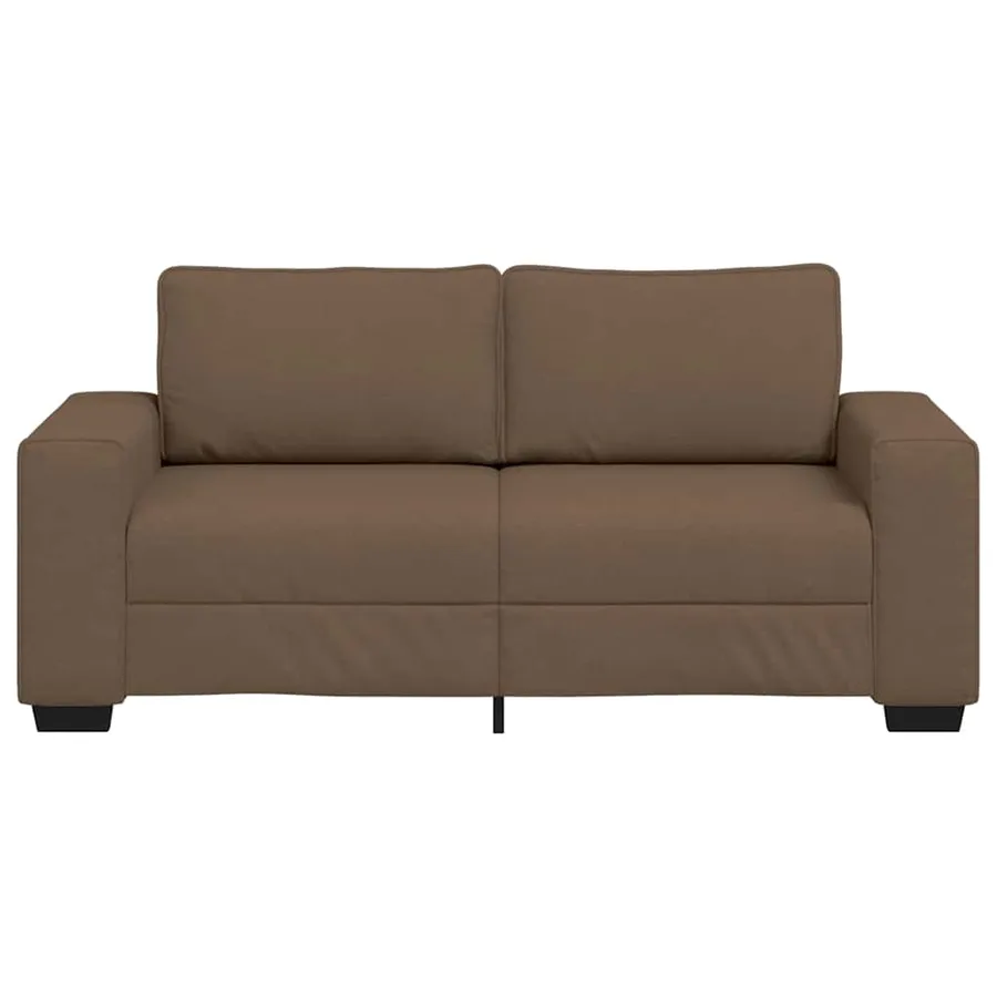 Canapé 2 places marron 180x77x82 cm en tissu - 4